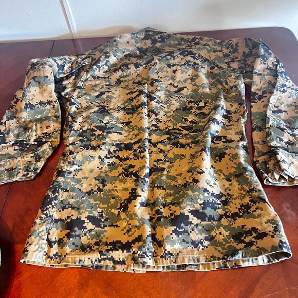 US Marine Corps Blouse Woodland Marpat Camouflage MCCUU Mens Size Small-Long - Picture 12 of 12